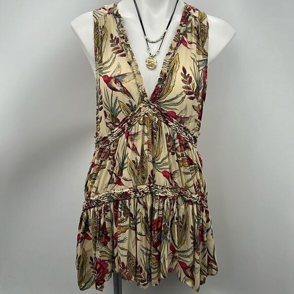 Free People haze boho hi lo medium oversized hummingbird tunic - Picture 2 of 4